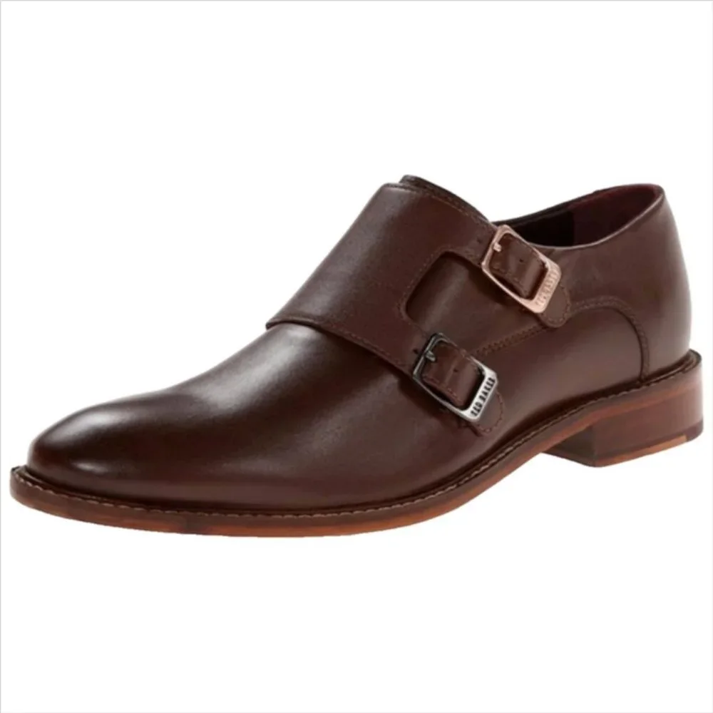 NWOB Ted Baker Kartor Leather Monk Strap Loafer